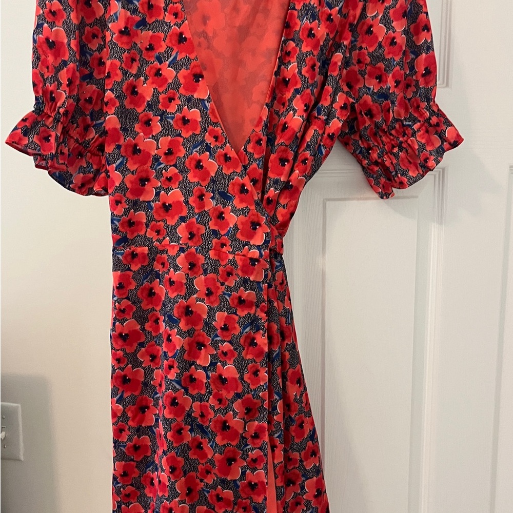 House of Harlow 1960 Red Floral Midi Dress